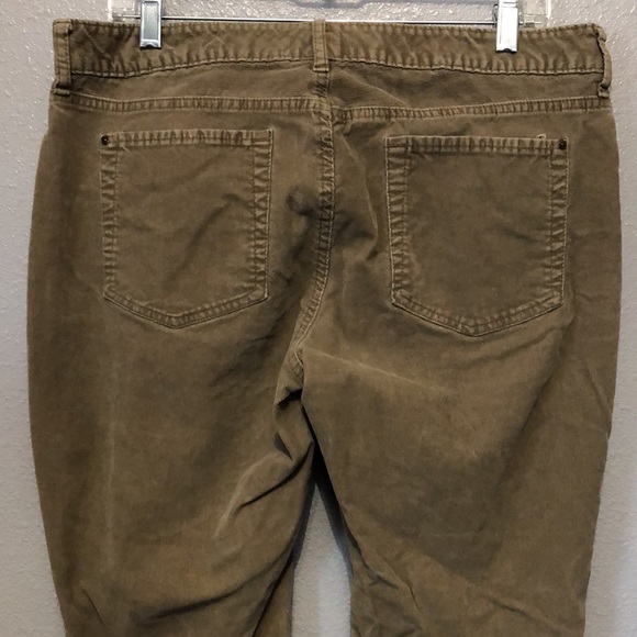 Eddie Bauer corduroy bootcut pants Women's P 14 curvy khaki tan jeans cotton EUC - Picture 9 of 14